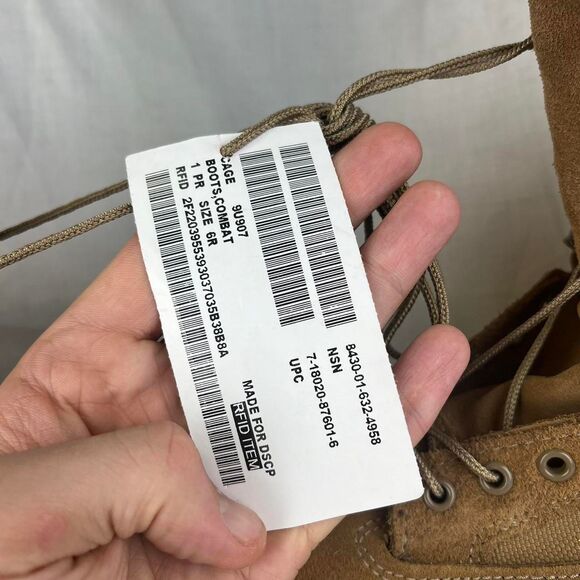 BATES E30800A Gore-Tex Military Desert Tan Combat Boots Mens Size 6 R